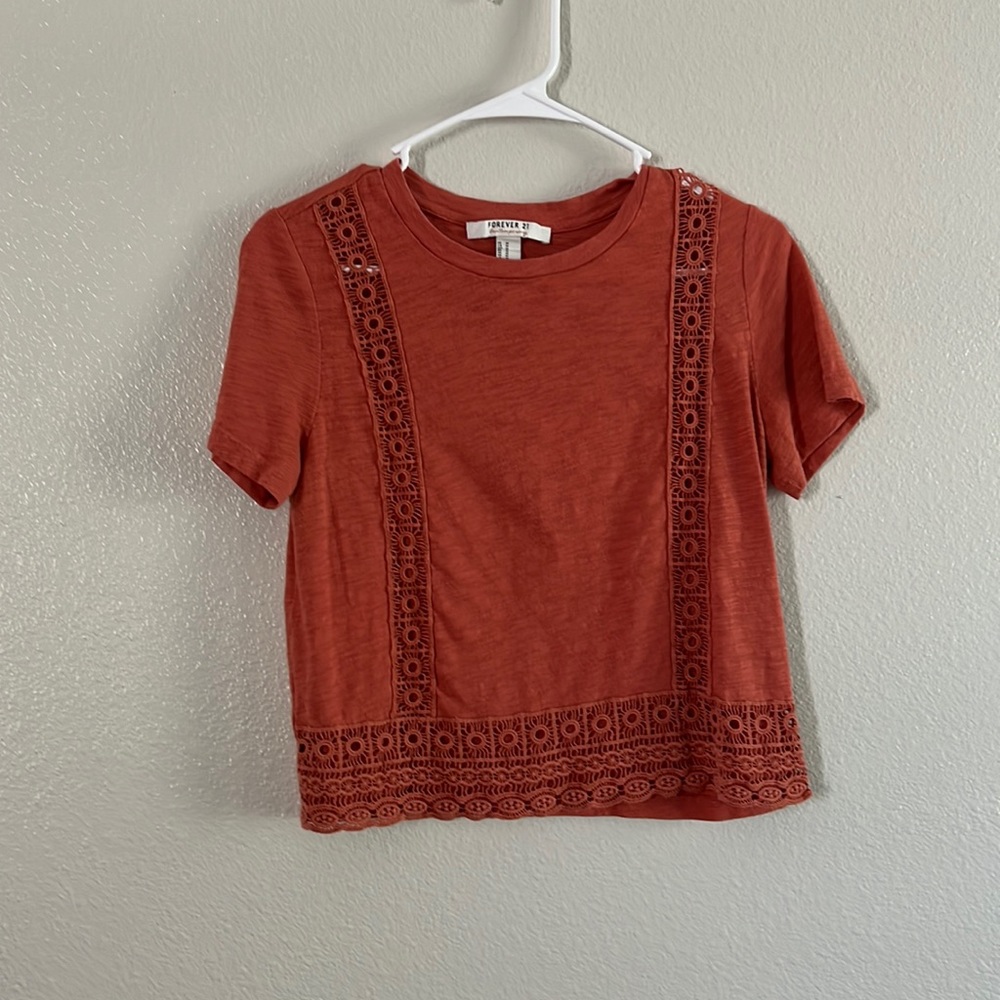 Forever 21. Burnt orange top. Size medium.
